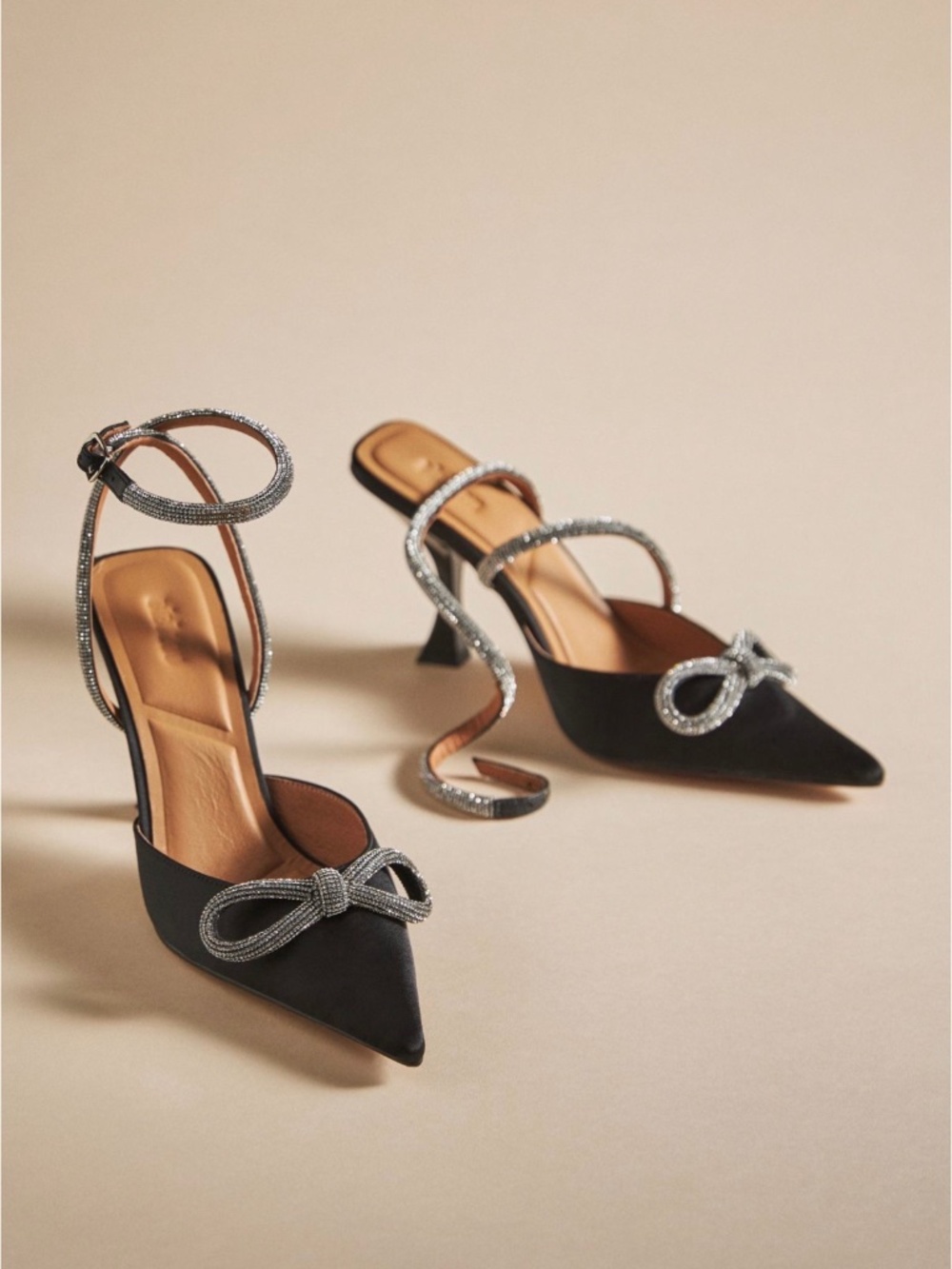 Black Bow Heels